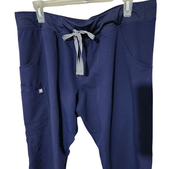 FIGS Pants Size XL Navy blue technical collection With Pockets Elastic Waist - Picture 2 of 10